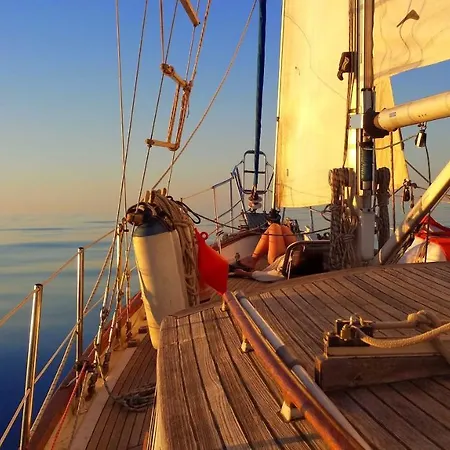 On A Beautiful Ocean Going Classic Schooner! Botel Barcelona